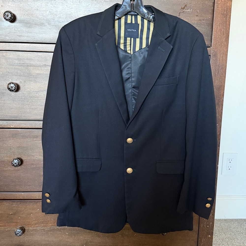 Nautica Boy’s Navy Blazer with Gold Buttons